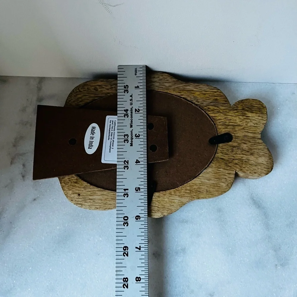Rustic Brown Wooden Photo Frame handcrafted bow on top
